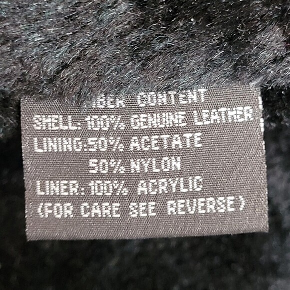 VTG Leather Western Sport Coat Jacket Rockabilly Removable Faux Fur Liner 44L - Picture 11 of 12